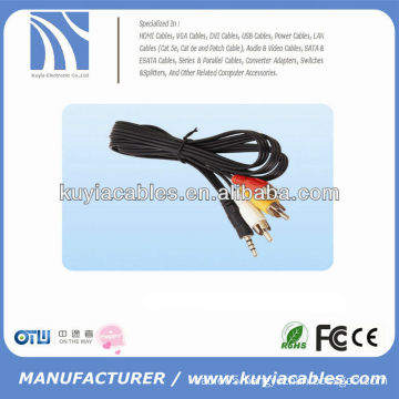 3.5mm to 3rca male to male cable 1.5m